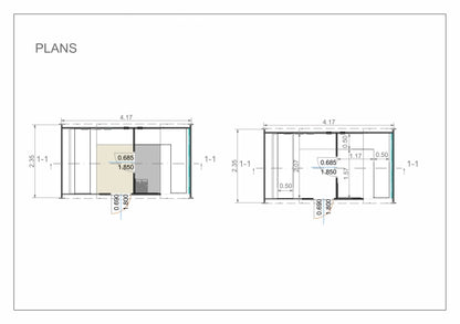 2.4 X 4.3 M DELIGHT SAUNA